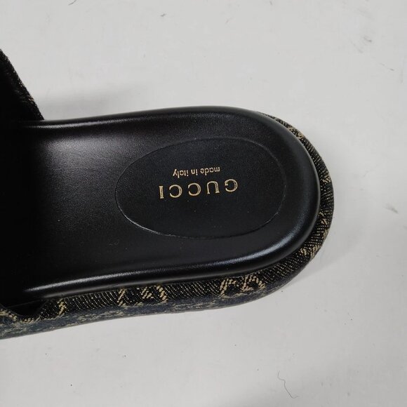 Authentic Gucci Sandals Women Blue Cotton mn334-121225 - Picture 6 of 8